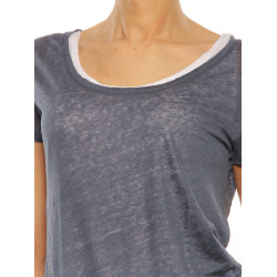 T-Shirt ”Double” Majestic Filatures blue